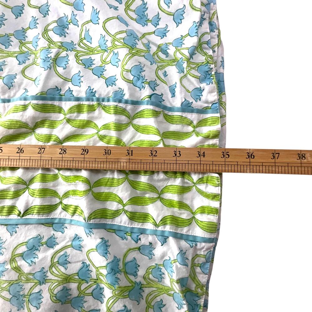 Sue Sartor Dress Womens S Blue Green Floral Cotton Long Sleeve Tunic *READ - Picture 13 of 16